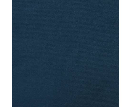 Scaune de bucătărie pivotante, 2 buc., albastru, catifea, 9 image
