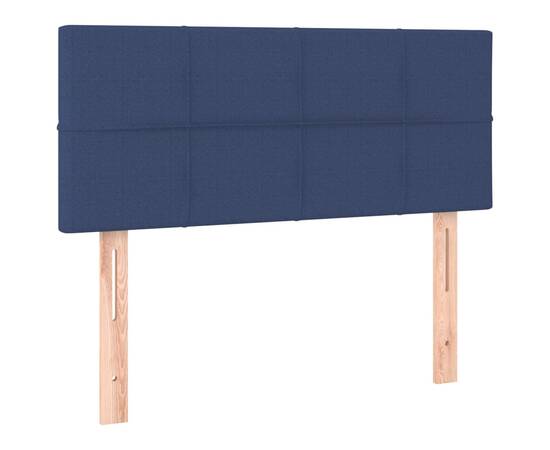 Tăblie de pat, albastru, 90x5x78/88 cm, textil, 2 image