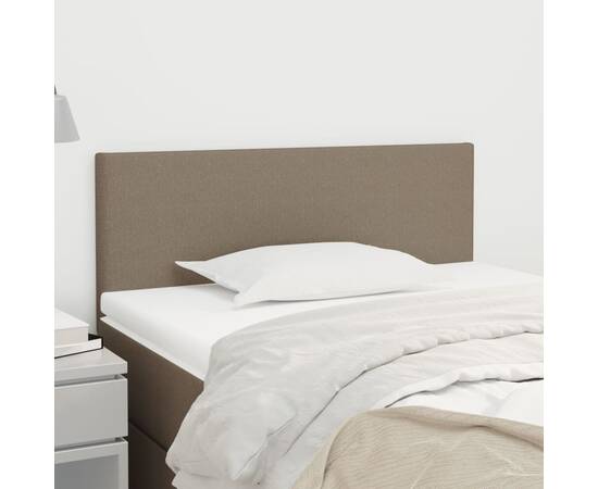 Tăblie de pat, gri taupe, 80x5x78/88 cm, textil