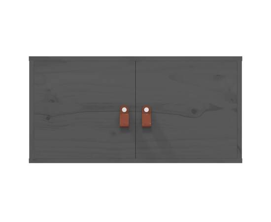 Dulapuri de perete, 2 buc. gri, 60x30x30 cm lemn masiv de pin, 4 image
