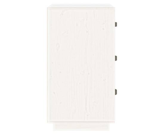 Noptiere, 2 buc., alb, 40x40x75 cm, lemn masiv de pin, 9 image