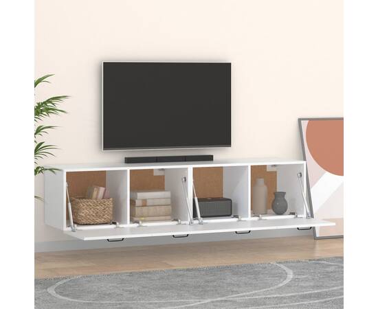 Dulapuri tv de perete, 2 buc., alb, 60x36,5x35 cm lemn compozit, 3 image
