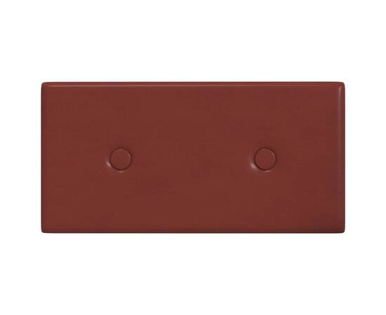Panouri de perete 12 buc. roșu vin 30x15 cm piele eco 0,54 m², 3 image