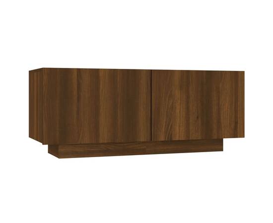 Set dulapuri tv cu led, 2 piese, stejar maro, lemn prelucrat, 11 image