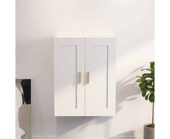 Dulap de perete, alb, 69,5x32,5x90 cm, lemn prelucrat