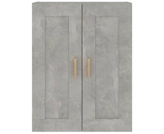 Dulap de perete, gri beton, 69,5x32,5x90 cm, lemn prelucrat, 5 image