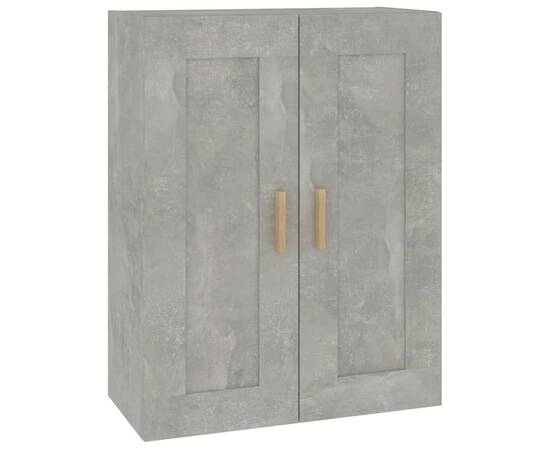 Dulap de perete, gri beton, 69,5x32,5x90 cm, lemn prelucrat, 2 image