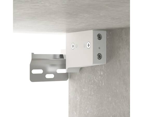 Dulap de perete suspendat, gri beton, 69,5x32,5x90 cm, 8 image