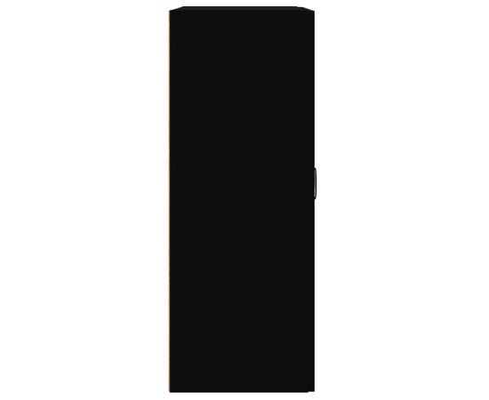 Dulap de perete suspendat, negru, 69,5x32,5x90 cm, 6 image