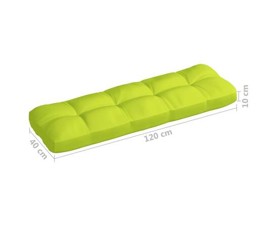 Pernă canapea de grădină, verde aprins, 120x40x12 cm, textil, 5 image
