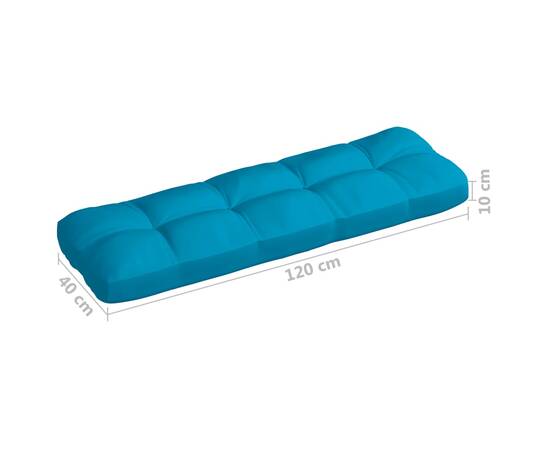 Pernă canapea din paleți, albastru, 120 x 40 x 12 cm, 5 image