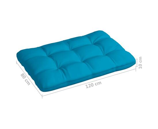 Pernă canapea din paleți, albastru, 120 x 80 x 12 cm, 5 image