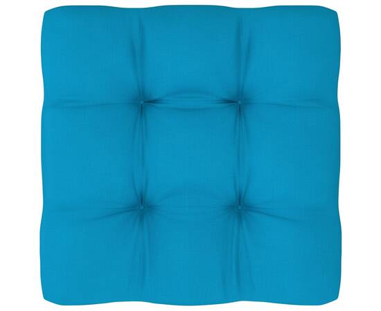 Pernă canapea din paleți, albastru, 70x70x12 cm