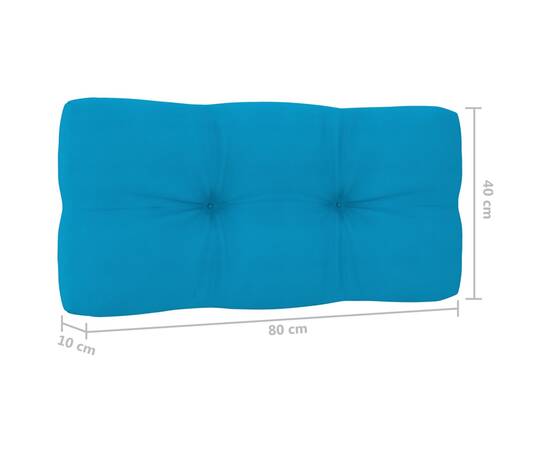 Pernă canapea din paleți, albastru, 80 x 40 x 12 cm, 4 image