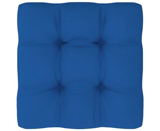 Pernă canapea din paleți, albastru regal, 60x60x12cm