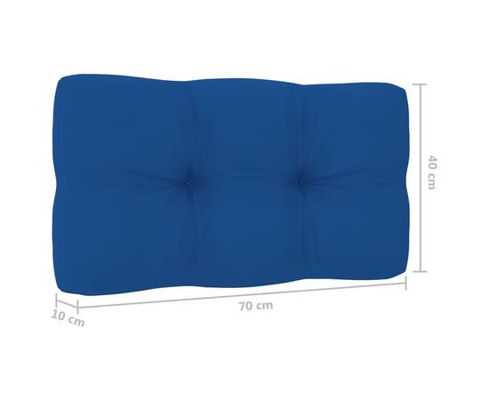 Pernă canapea din paleți, albastru regal, 70 x 40 x 12 cm, 4 image