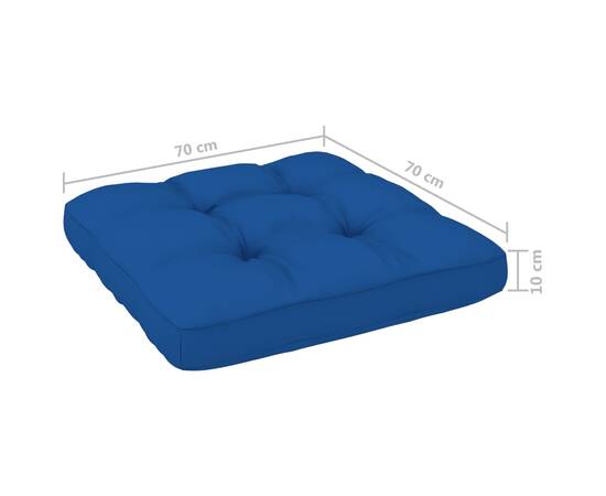 Pernă canapea din paleți, albastru regal, 70x70x12 cm, 5 image