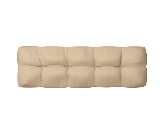 Pernă canapea din paleți, bej, 120 x 40 x 12 cm