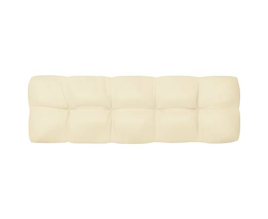 Pernă canapea din paleți, crem, 120 x 40 x 12 cm