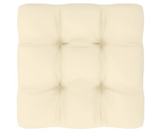 Pernă canapea din paleți, crem, 70x70x12 cm