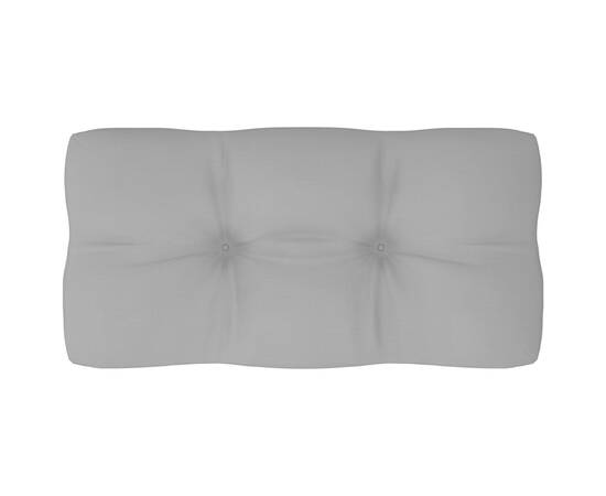 Pernă canapea din paleți, gri, 80 x 40 x 12 cm