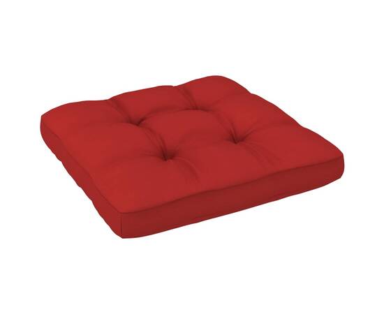 Pernă canapea din paleți, roșu, 50x50x12 cm, 2 image