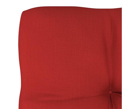 Pernă canapea din paleți, roșu, 50x50x12 cm, 3 image