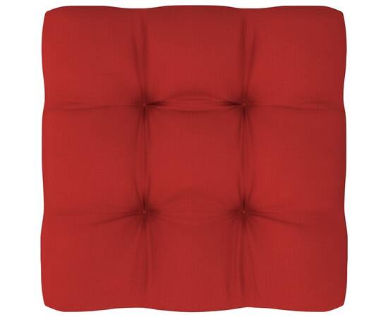 Pernă canapea din paleți, roșu, 70x70x12 cm, 2 image