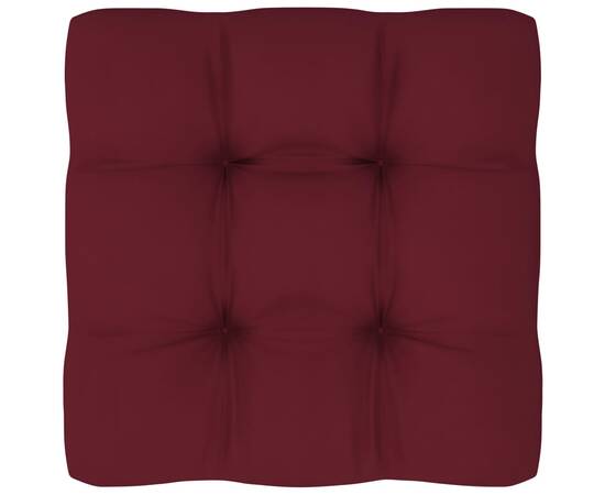 Pernă canapea din paleți, roșu vin, 70 x 70  x 12 cm, 3 image