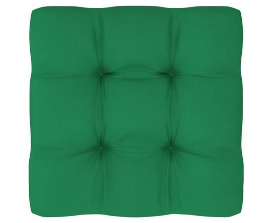 Pernă canapea din paleți, verde, 70x70x12 cm, 3 image