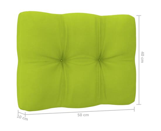 Pernă canapea din paleți, verde crud, 50 x 40 x 12 cm, 4 image