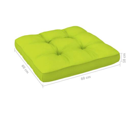Pernă canapea din paleți, verde crud, 60x60x12cm, 4 image