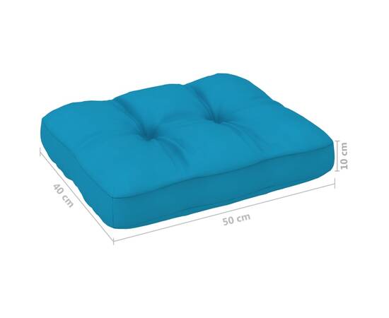 Pernă pentru canapea din paleți, albastru, 50 x 40 x 12 cm, 4 image