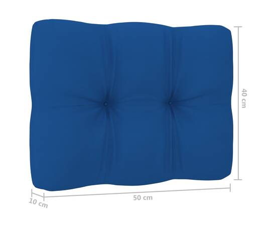 Pernă pentru canapea din paleți, albastru regal, 50x40x12 cm, 4 image
