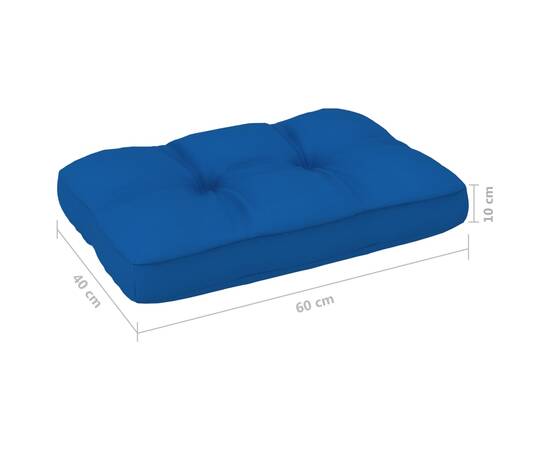 Pernă pentru canapea din paleți, albastru regal 60 x 40 x 12 cm, 4 image