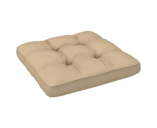 Pernă pentru canapea din paleți, bej, 60x60x12cm, 2 image