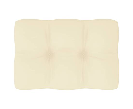 Pernă pentru canapea din paleți, crem, 60 x 40 x 12 cm