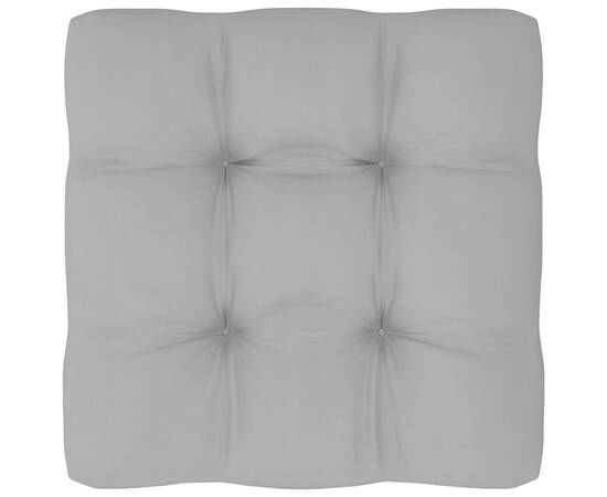 Pernă pentru canapea din paleți, gri, 50 x 50 x 12 cm, textil
