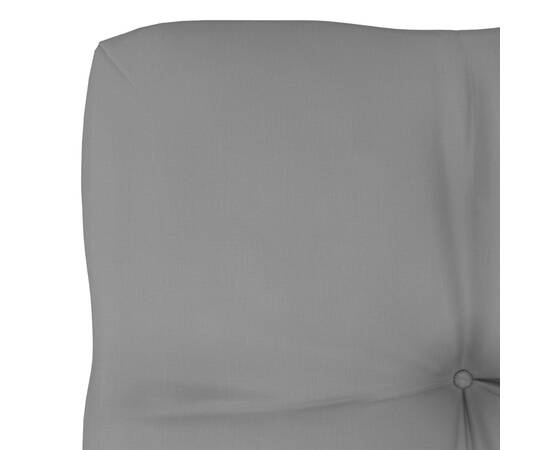 Pernă pentru canapea din paleți, gri, 50 x 50 x 12 cm, textil, 3 image