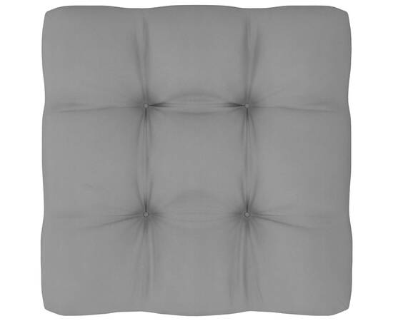 Pernă pentru canapea din paleți, gri, 60 x 60 x 12 cm