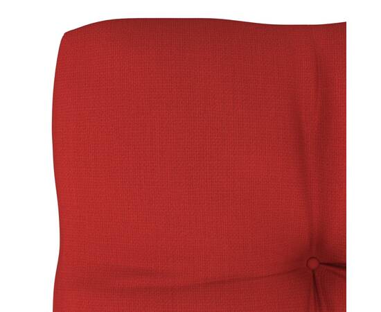 Pernă pentru canapea din paleți, roșu, 60x60x12cm, 3 image