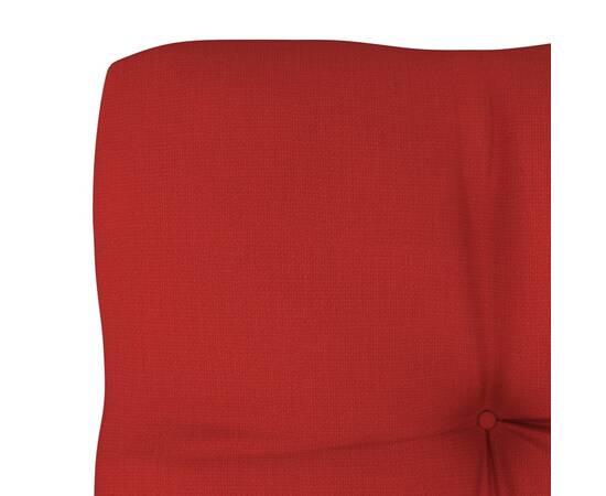 Pernă pentru canapea din paleți, roșu, 80 x 80 x 12 cm, 4 image