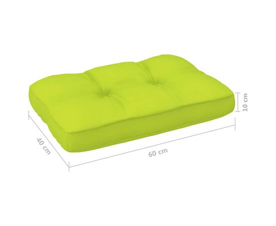 Pernă pentru canapea din paleți, verde aprins, 60 x 40 x 12 cm, 4 image