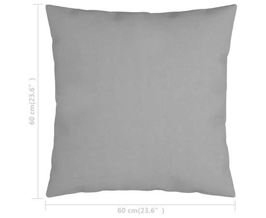 Perne decorative, 4 buc., gri, 60x60 cm, material textil, 6 image