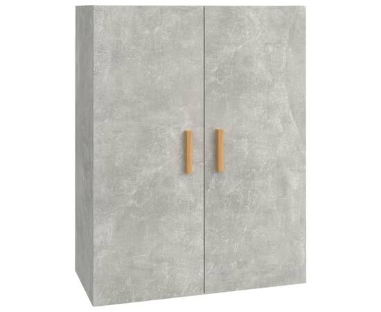Dulap de perete suspendat, gri beton, 69,5x34x90 cm, 2 image