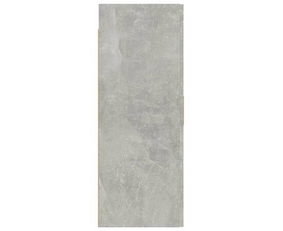 Dulap de perete suspendat, gri beton, 69,5x34x90 cm, 7 image