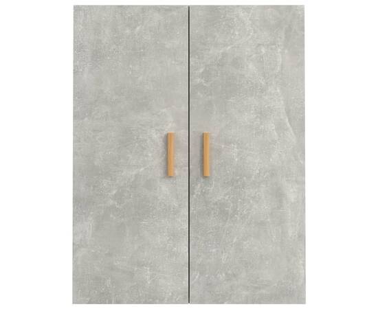 Dulap de perete suspendat, gri beton, 69,5x34x90 cm, 6 image