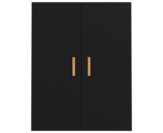 Dulap de perete suspendat, negru, 69,5x34x90 cm, 6 image