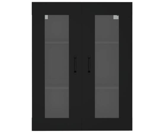 Dulap de perete suspendat, negru, 69,5x34x90 cm, 3 image