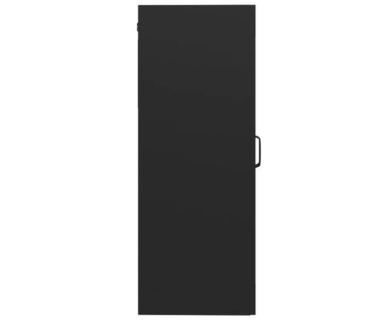 Dulap de perete suspendat, negru, 69,5x34x90 cm, 4 image